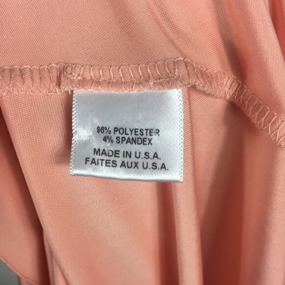 MISA Los Angeles Domino Draped Mini Dress Medium Coral Pink Jersey Cocktail - Picture 6 of 15